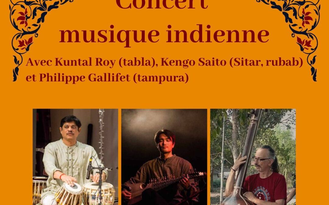 Concert de musique classique de l’Inde le dimanche 9 juin à 17h